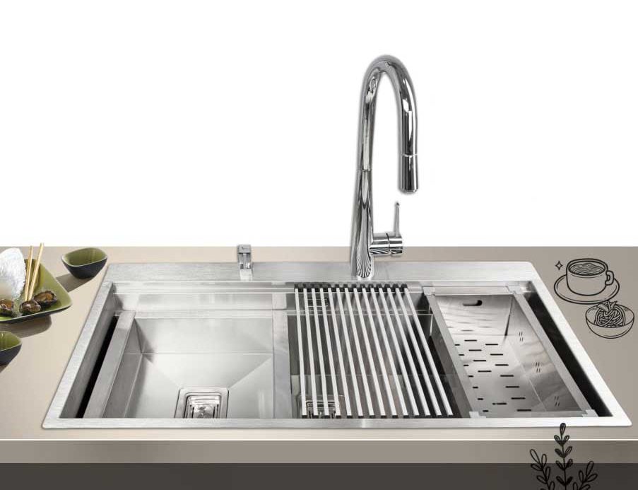 سینک استیل توکار باکسی کد 356 اخوان