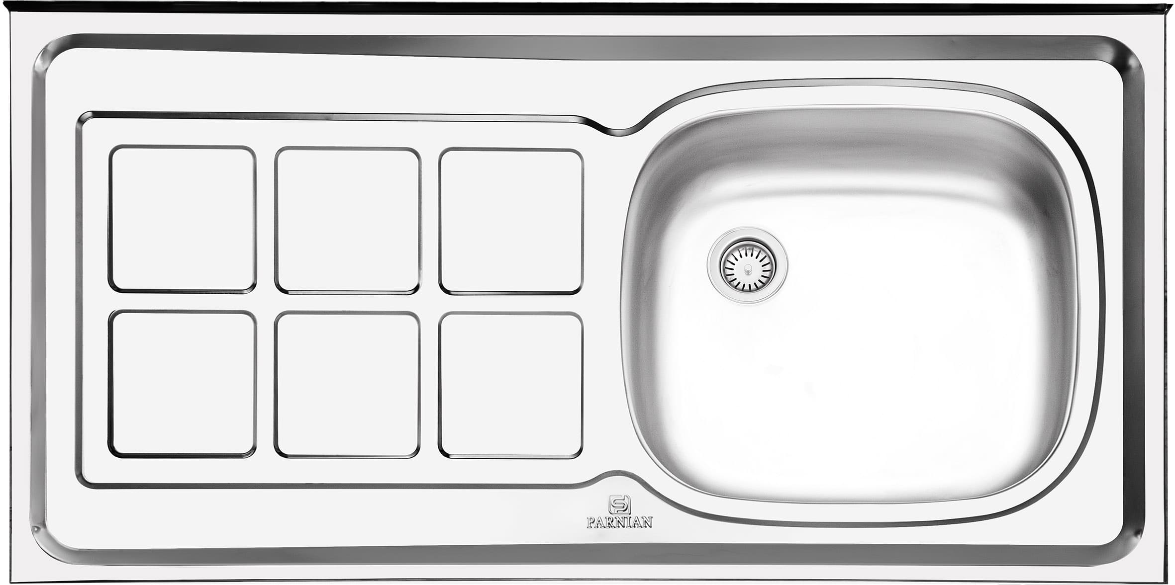 سینک کلاسیک تک لگن 3107 پرنیان استیل