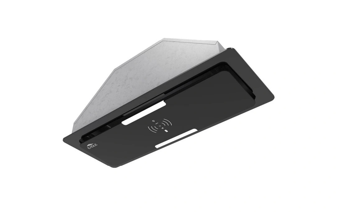 هود مخفی مشکی و سفید,سوییچ لمسی,سنسور,موتور4دور فلزی توربو,سایز 80 ایگل کد 380TL
