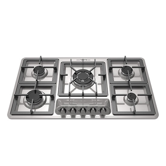 اجاق گاز استیل پنج شعله پلوپز وسط رابیتس کد 516H