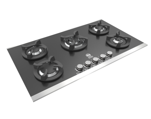 گاز رومیزی توکار پنج شعله تیاتک کد G5011 SILVER 