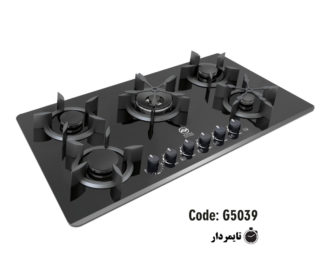 اجاق گاز رومیزی تایمردار پنج شعله تیاتک کد G 5039
