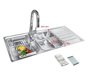 سینک استیل توکار باکسی کد 510 اخوان