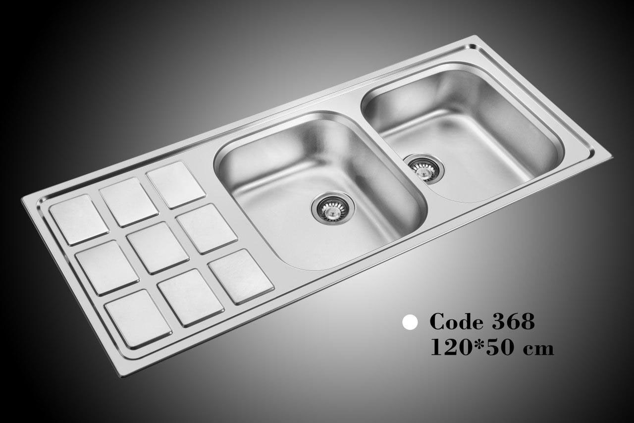سینک استیل توکار باکسی کد 368S اخوان
