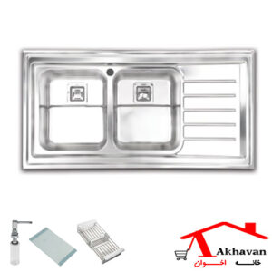 سینک استیل روکار کد 511S اخوان