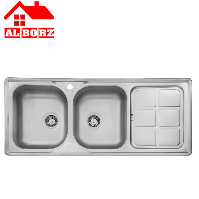 سینک نیمه فانتزی توکار مدل 52-301 استیل البرز