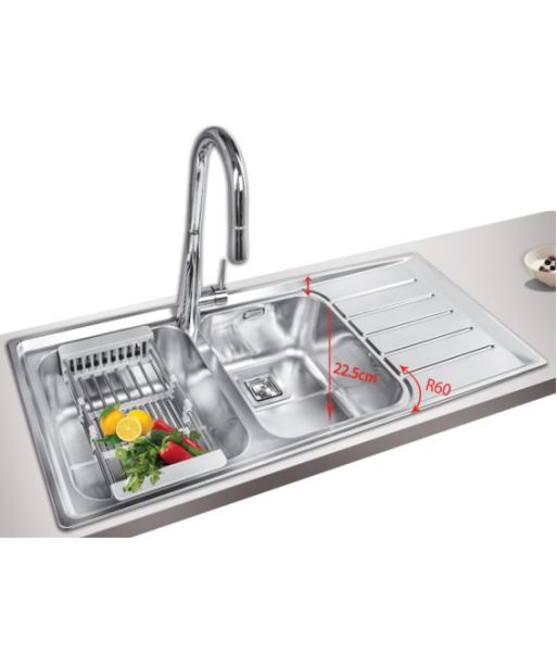 سینک استیل توکار باکسی کد 510s اخوان
