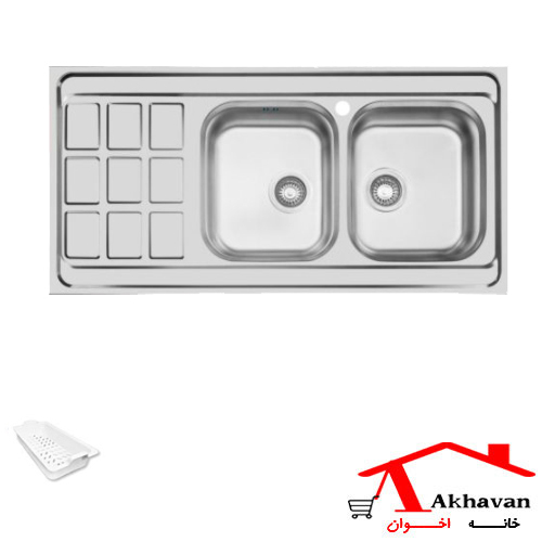 سینک استیل روکار کد 370S اخوان