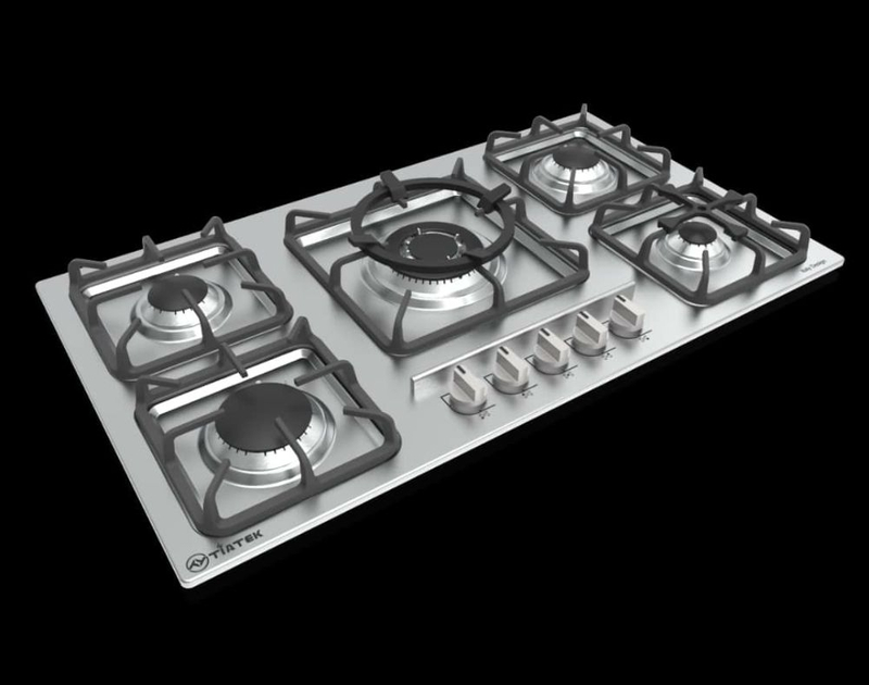 گاز رومیزی استیل پنج شعله  توکار S5050 تیاتک