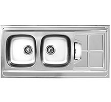 سینک استیل روکار کد 153SP اخوان سینک استیل روکار کد 153SP اخوان